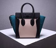 CELINE | Luggage Micro Black/Amazone Suede Shoulder - 167793 - 27 x27 x 15 cm - 5