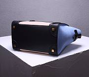 CELINE | Luggage Micro Black/Blue Suede Shoulder - 167793 - 27 x27 x 15 cm - 6