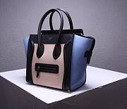 CELINE | Luggage Micro Black/Blue Suede Shoulder - 167793 - 27 x27 x 15 cm - 5