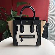 CELINE | Luggage Micro Black/Beige Suede Shoulder - 167793 - 27 x27 x 15 cm - 1