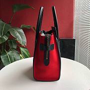 CELINE | Luggage Micro Black/Red Suede Shoulder - 167793 - 27 x27 x 15 cm - 5