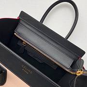 CELINE | Luggage Micro Black/Red Suede Shoulder - 167793 - 27 x27 x 15 cm - 4
