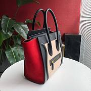 CELINE | Luggage Micro Black/Red Suede Shoulder - 167793 - 27 x27 x 15 cm - 3