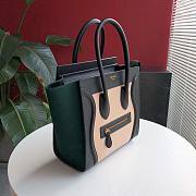 CELINE | Luggage Micro Black/Green Suede Shoulder - 167793 - 27 x27 x 15 cm - 4