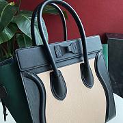 CELINE | Luggage Micro Black/Green Suede Shoulder - 167793 - 27 x27 x 15 cm - 3