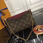 LOUIS VUITTON | Pallas Clutch Red Wine - M41639 - 23 x 14 x 5 cm - 5