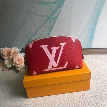 Louis Vuitton | Cosmetic Pouch Monogram Giant Red/Pink - M67694 - 19×12×6cm