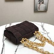 Bottega Veneta | Chain Cassette Dark Brown Suede bag - 631421 - 26x18x8cm - 6