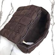 Bottega Veneta | Chain Cassette Dark Brown Suede bag - 631421 - 26x18x8cm - 3