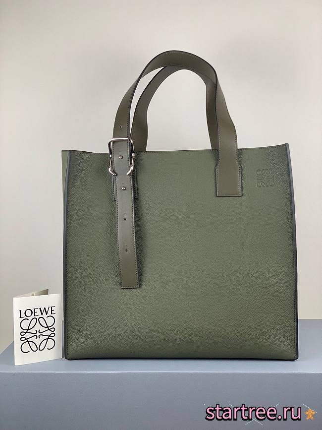 LOEWE | Buckle tote bag Green - B692L - 36 x 33 x 17cm - 1