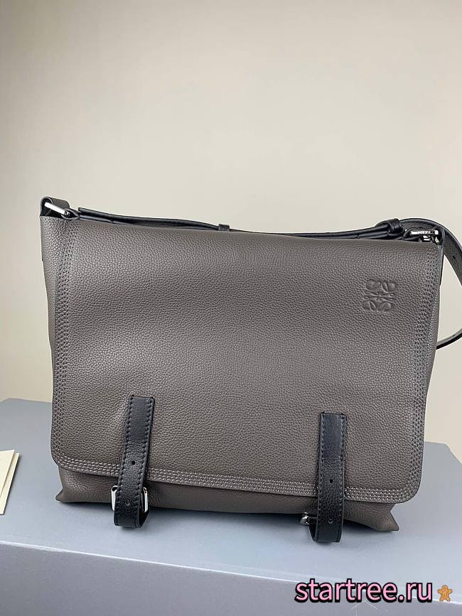 LOEWE | Military Messenger Bag Grey - B553A1 - 30 x 25 x 15cm - 1