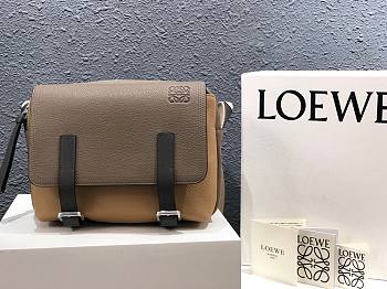 LOEWE | Military XS Messenger Bag DARK TAUPE/DESERT  - 24.5×18×10.5cm