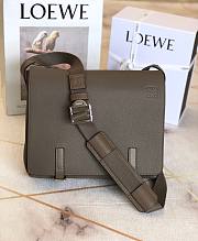 LOEWE | Military Messenger Bag Dark Moss - B553A1 - 33 x 10 x 25 cm - 1