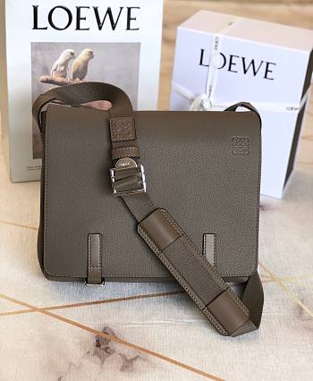 LOEWE | Military Messenger Bag Dark Moss - B553A1 - 33 x 10 x 25 cm