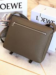 LOEWE | Military Messenger Bag Dark Moss - B553A1 - 33 x 10 x 25 cm - 5