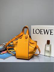 LOEWE | Mini Yellow Hammock Drawstring bag - 31430V- 19.5 x 17 x 11cm - 3