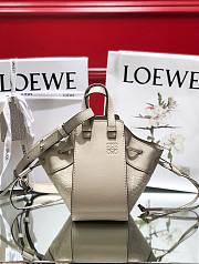 LOEWE | Mini Drawstring Hammock bag in linen - A538Z9 - 19.5 x 17 x 11cm - 1