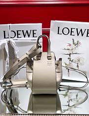 LOEWE | Mini Drawstring Hammock bag in linen - A538Z9 - 19.5 x 17 x 11cm - 3