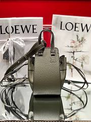 LOEWE | Mini Dark Green Drawstring Hammock bag - A538Z9 - 19.5 x 17 x 11cm - 4