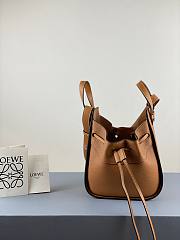 LOEWE | Mini Tan Drawstring Hammock bag in Grain - 19.5 x 17 x 11cm - 6