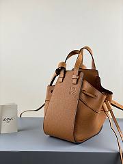 LOEWE | Mini Tan Drawstring Hammock bag in Grain - 19.5 x 17 x 11cm - 4