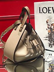 LOEWE | Light Beige Drawstring Hammock bag in Grain- 38730S - 26 x 21 x 14 cm - 2