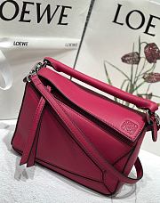 LOEWE | Mini Silver Rose Purple Puzzle bag - 322.30.U - 18 x 12.5 x 8cm - 2