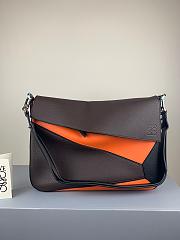 LOEWE | Puzzle Messenger Bag Dark Brown/Orange- 37 x 25 x 9cm - 1