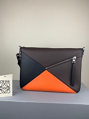 LOEWE | Puzzle Messenger Bag Dark Brown/Orange- 37 x 25 x 9cm - 4