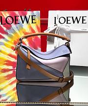 LOEWE | Small pink and blue Puzzle bag - 24 x 14 x 11 cm - 1