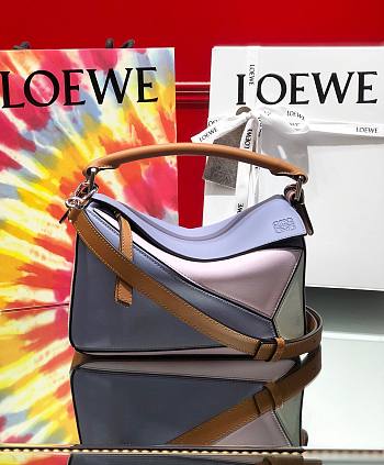 LOEWE | Small pink and blue Puzzle bag - 24 x 14 x 11 cm