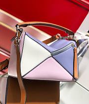 LOEWE | Small pink and blue Puzzle bag - 24 x 14 x 11 cm - 3