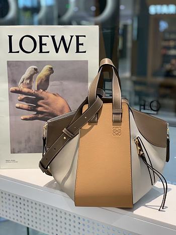 LOEWE | Small Desert/Mink Hammock bag - 29 x 26 x 14cm