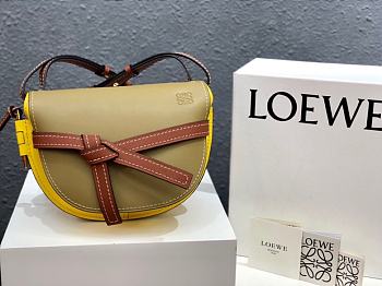 LOEWE | Small Yellow/Green Gate Bag - 20 x 19 x 11.5cm