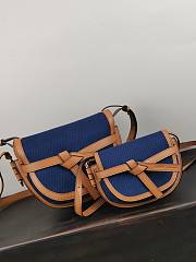 LOEWE | Small Navy Blue/Tan Gate Bag - A650T2 - 20 x 19 x 11 cm - 1