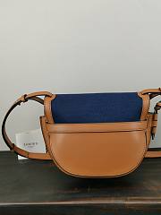 LOEWE | Small Navy Blue/Tan Gate Bag - A650T2 - 20 x 19 x 11 cm - 2