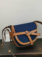 LOEWE | Small Navy Blue/Tan Gate Bag - A650T2 - 20 x 19 x 11 cm - 5