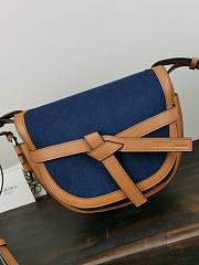 LOEWE | Small Navy Blue/Tan Gate Bag - A650T2 - 20 x 19 x 11 cm - 6