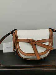 LOEWE | Small Ecru/Tan Gate Bag - A650T2 - 20 x 19 x 11 cm - 4