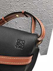 LOEWE | Small Black Gate bag in soft grained - 32112T - 20 x 19 x 11.5 cm - 5