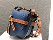 LOEWE | Small Blue Gate bag in soft grained - 32112T - 20 x 19 x 11.5 cm - 2