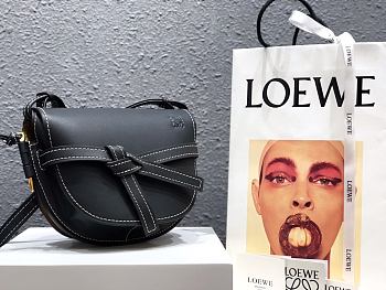 Loewe | Midnight Black Gate Bag - 20 x 19 x 11.5cm