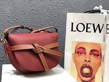 Loewe | Small Red Gate bag in soft grained - 321.12.T - 20 x 19 x 11.5cm