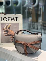 Loewe | Small Grey Gate bag in soft grained - 321.12.T - 20 x 19 x 11.5cm - 1