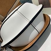 Loewe | Small Green/White Gate bag in soft calfskin - A650T2 - 20 x 19 x 11.5cm - 2