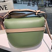 Loewe | Small Green/White Gate bag in soft calfskin - A650T2 - 20 x 19 x 11.5cm - 3