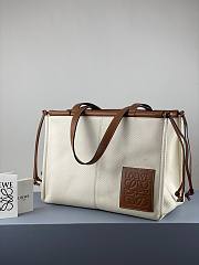 LOEWE | Cushion tote bag in canvas and calfskin - 330.02A - 35 x 27 x 19cm - 5