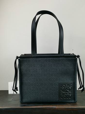 LOEWE | Small Cushion Tote in Black Anagram - A612A9 - 32 x 24 x 16cm