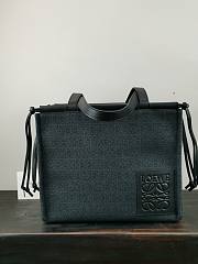 LOEWE | Small Cushion Tote in Black Anagram - A612A9 - 32 x 24 x 16cm - 6