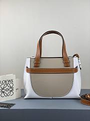 LOEWE | Mini Gate Top Handle White bag - 321.12.Z - 25 x 18 x 10cm - 3